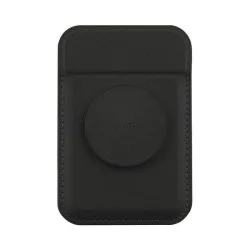 Uniq Flixa Magnetic Card Holder And Pop-Out Grip-Stand - Jet Black
